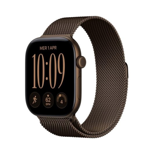 Apple Watch Series 12 GPS + Cellular 46mm Caja de Aluminio Bronce con Correa Milanese Loop Bronce M/L