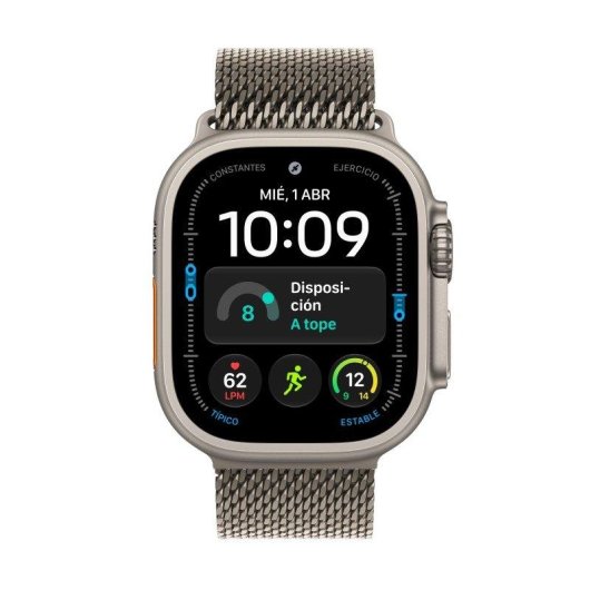 Apple Watch Ultra 4 GPS + Cellular 49mm Titânio Natural com Milanese Loop Bracelete resistente à água