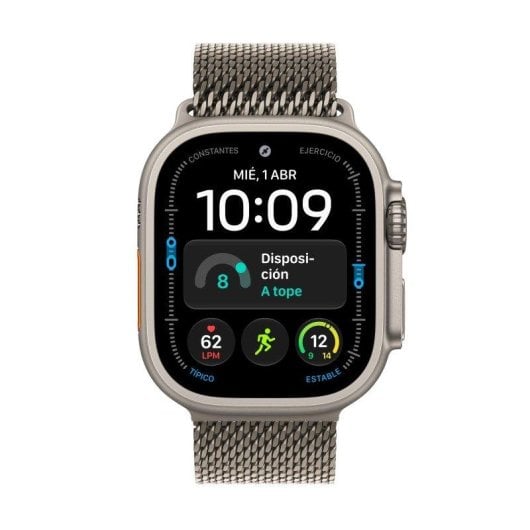 Apple Watch Ultra 4 GPS + Cellular 49mm Caja de Titanio Natural con Correa Milanese Loop Titanio M/L