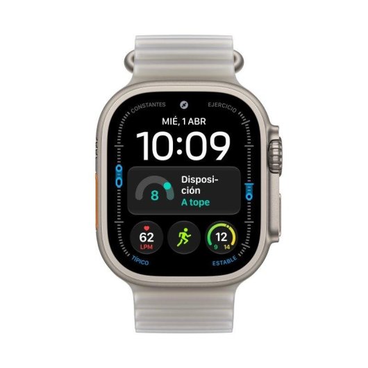 Apple Watch Ultra 4 GPS + Cellular 49mm Caja de Titanio Natural con Correa Ocean Gris Talla Única