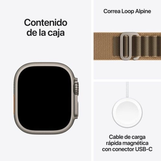 Apple Watch Ultra 4 GPS + Cellular 49mm Titan Natur mit Loop Alpine Armband Groß