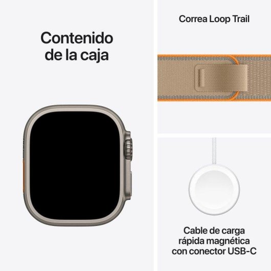 Apple Watch Ultra 4 GPS + Cellular 49mm Caja de Titanio Natural con Correa Loop Trail Arena M/L