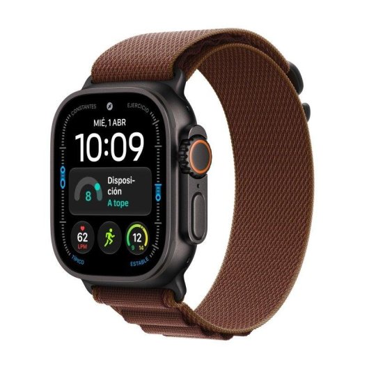 Apple Watch Ultra 4 GPS + Cellular 49mm Caja de Titanio Negra con Correa Loop Alpine Borgoña M