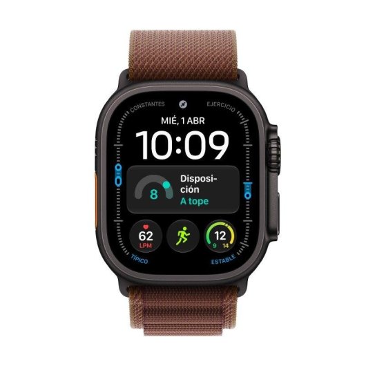 Apple Watch Ultra 4 GPS + Cellular 49mm Caja de Titanio Negra con Correa Loop Alpine Borgoña M