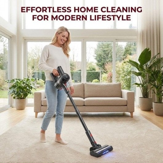 Aspirateur sans fil Prasky 550 W 50 min 65 kPa HEPA LED pliable