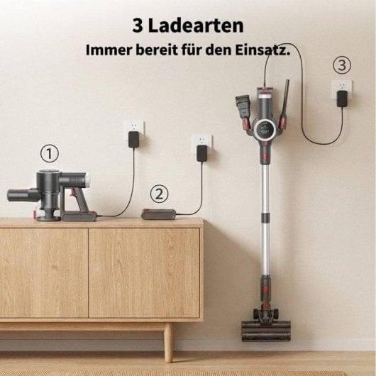Snoerloze steel- en kruimelzuiger Prasky 550 W 50 min 65 kPa HEPA-filter