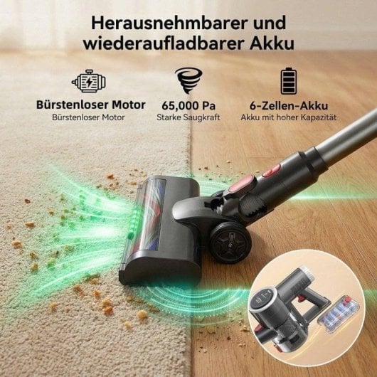 Snoerloze steel- en kruimelzuiger Prasky 550 W 50 min 65 kPa HEPA-filter