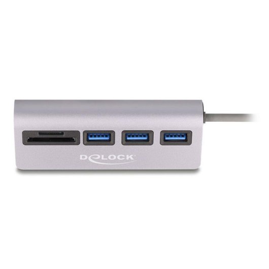 Hub USB DeLock 64292 USB-C a 3 puertos USB 3.0 y ranuras SD/MicroSD
