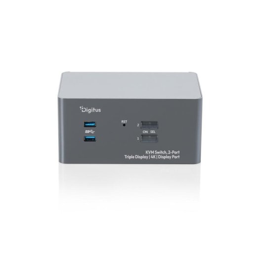 Commutateur KVM Digitus DS-12864 2 Ports Triple Écran 4K DisplayPort