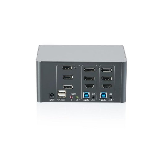Commutateur KVM Digitus DS-12864 2 Ports Triple Écran 4K DisplayPort