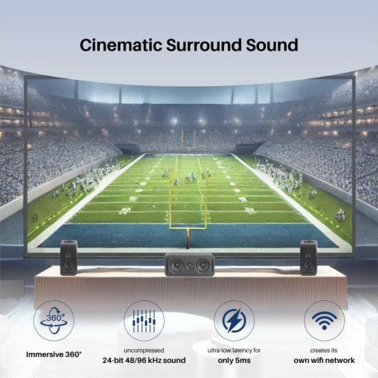 Blossom Monaco Sistema Cine 5.1.2 Dolby Atmos Inalámbrico Negro