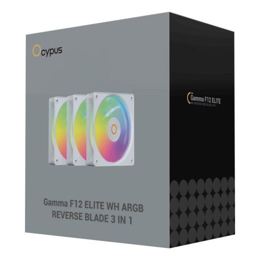Ventilador suplementario Ocypus Gamma F12 Elite ARGB 120mm 1800RPM con iluminación personalizable