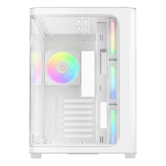 Caja PC Ocypus Iota C70 Curve ARGB panorámica blanca con display digital