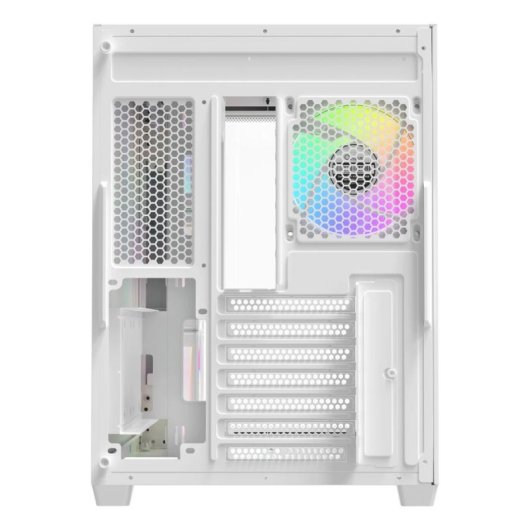 Caja PC Ocypus Iota C70 Curve ARGB panorámica blanca con display digital