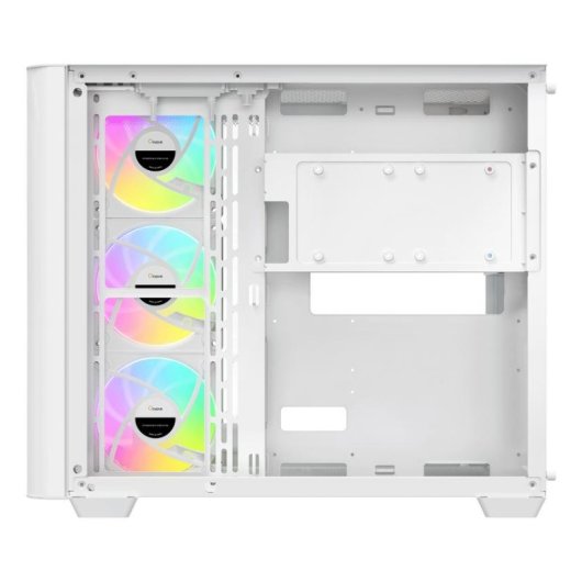 Caja PC Ocypus Iota C70 Curve ARGB panorámica blanca con display digital