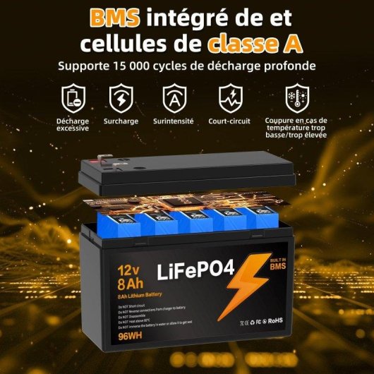 Estación de Energía Blossom 96Wh 12V LiFePO4 IP67 BMS