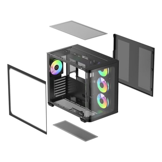 Case PC Ocypus Iota C70 Curve ARGB Midi Tower Nera