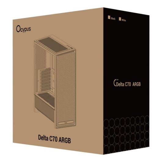 Caja PC Ocypus Delta C70 ARGB Negro Midi Tower