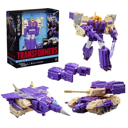 Figura Hasbro Transformers Studio Series Blitzwing Leader Class Conversión Triple