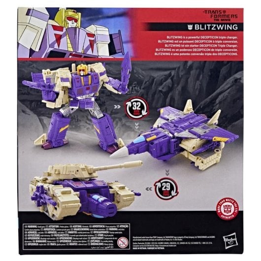 Figura Hasbro Transformers Studio Series Blitzwing Leader Class Conversión Triple
