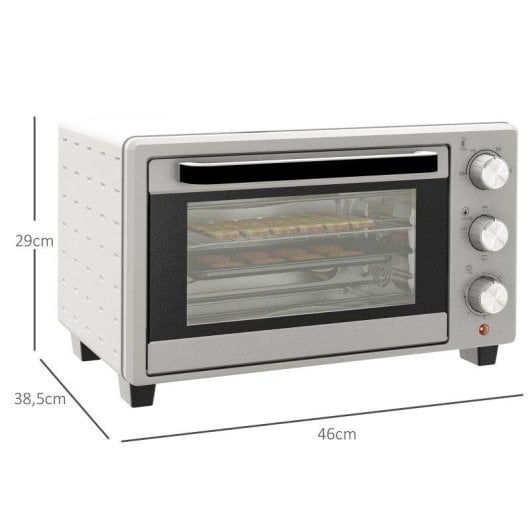 Horno Sobremesa Blossom 21L 46cm 1400W 3 Modos Plata