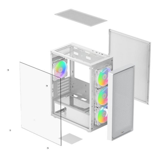Boitier PC Ocypus Gamma C50 ARGB Mini Tour Blanc Verre Trempe