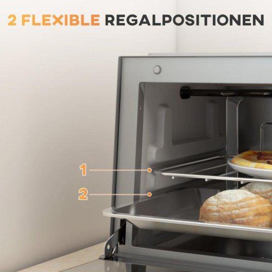 Horno Sobremesa Blossom 9L 35cm Grill Temporizador Plata