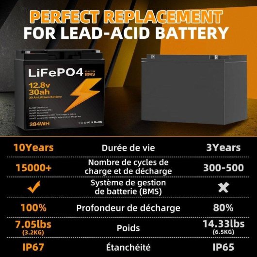 Batería de litio Blossom BZ0003-LFP-100Ah 12,8V IP67 BMS para energía autónoma
