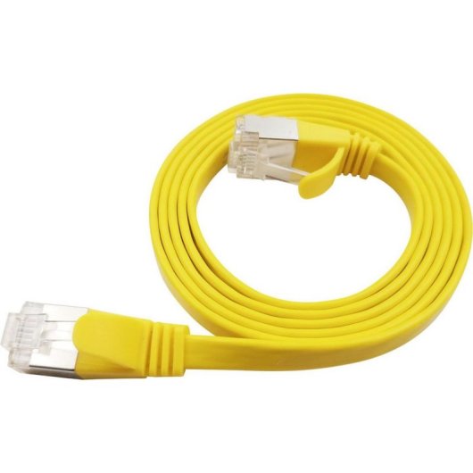 Cable de red plano LinkIT Cat6a U/FTP 4 m Amarillo