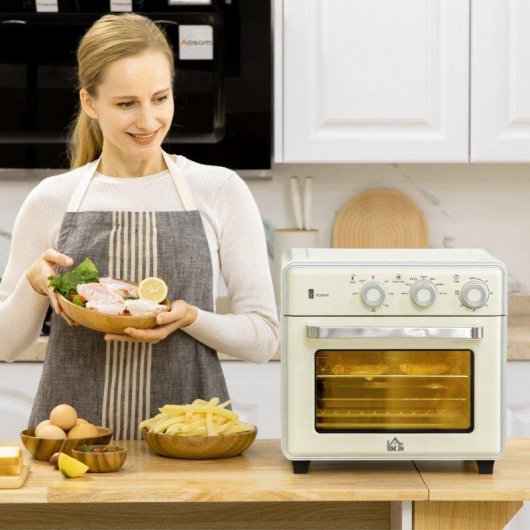 Horno Sobremesa Blossom 20L 36cm AirFryer Grill Blanco crema