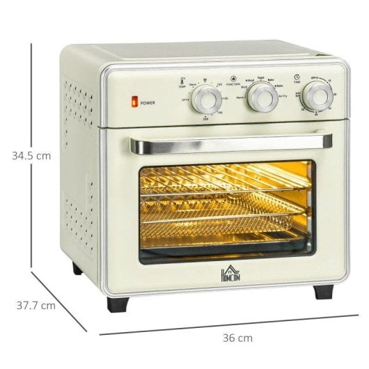 Horno Sobremesa Blossom 20L 36cm AirFryer Grill Blanco crema