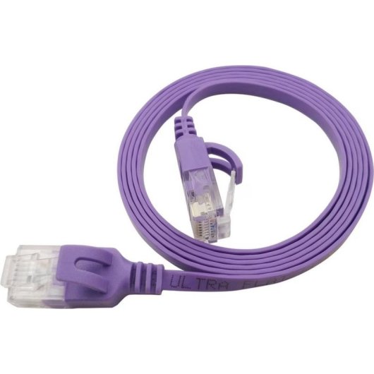 Cable de red plano LinkIT Cat6a 2 m Púrpura