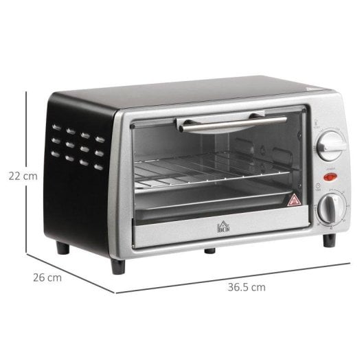 Horno Sobremesa Blossom 10L 36,5cm Grill Plata y Negro