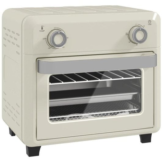 Horno Sobremesa Blossom Mini Horno 10L 32cm AirFryer Grill Táctil Blanco crema