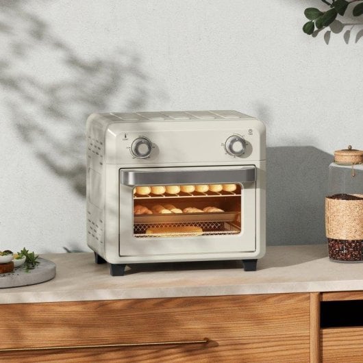 Horno Sobremesa Blossom Mini Horno 10L 32cm AirFryer Grill Táctil Blanco crema