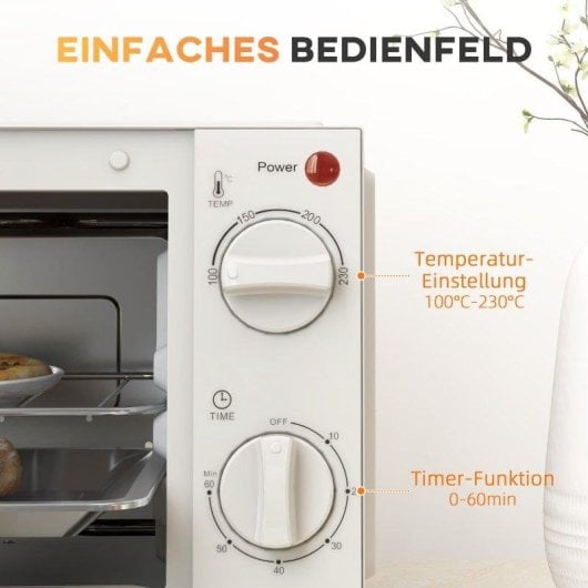 Horno Sobremesa Blossom 9L 35cm 750W Blanco crema