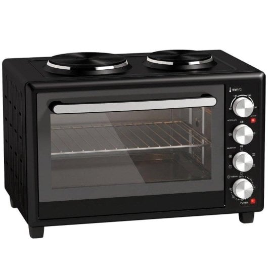 Horno Sobremesa Blossom 36L 53,1cm 230ºC 2 Placas Aire Caliente Negro