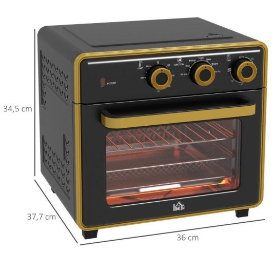 Horno Sobremesa Blossom 20L 36x37,7x34,5cm 1400W Grill Negro