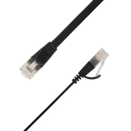 Cable de red LinkIT STP-FL6A-00450-BLK Cat6a 4,5 m plano blindado negro
