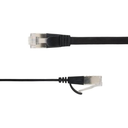 Cable de red LinkIT STP-FL6A-00450-BLK Cat6a 4,5 m plano blindado negro
