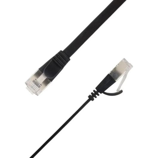 Cable de red LinkIT STP-FL6A-00450-BLK Cat6a 4,5 m plano blindado negro