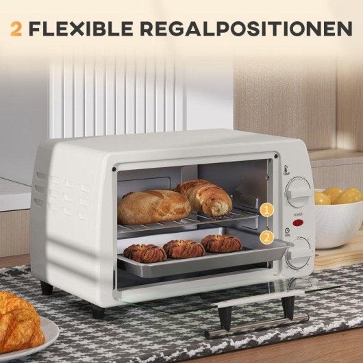 Horno Sobremesa Blossom Mini 10L 36,5cm 750W 230ºC Crema