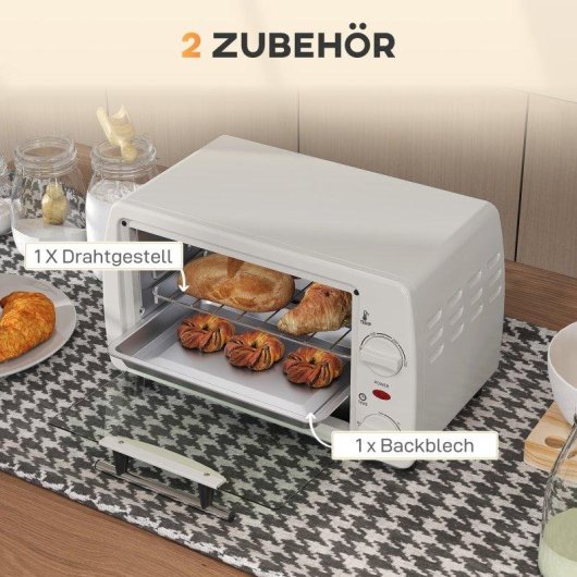 Horno Sobremesa Blossom Mini 10L 36,5cm 750W 230ºC Crema
