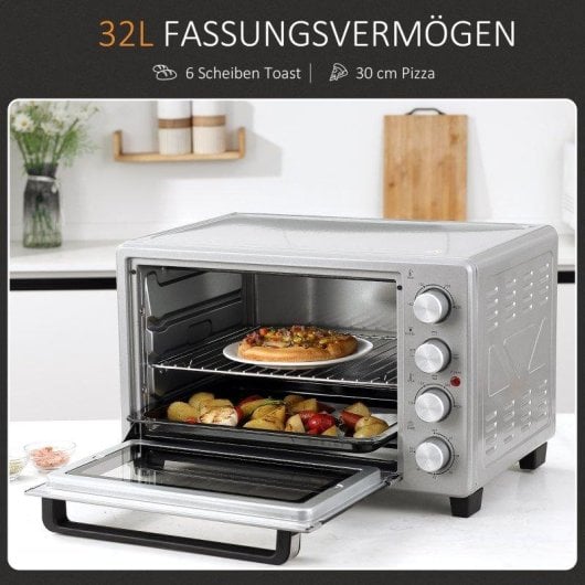 Horno Sobremesa Blossom 32L 52,2x38,1x33,5cm 1600W Plata