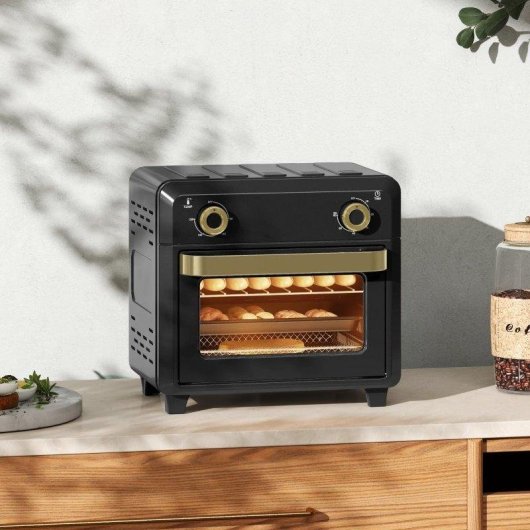 Horno Sobremesa Blossom Mini 10L 32cm AirFryer Convección Temporizador Luz Interior Negro