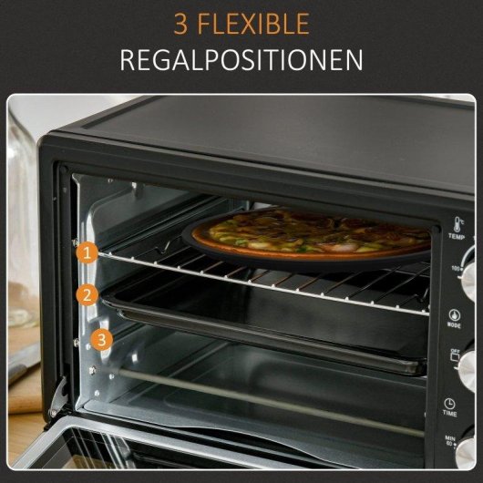 Horno Sobremesa Blossom 21L 46cm 1400W 3 Modos Negro