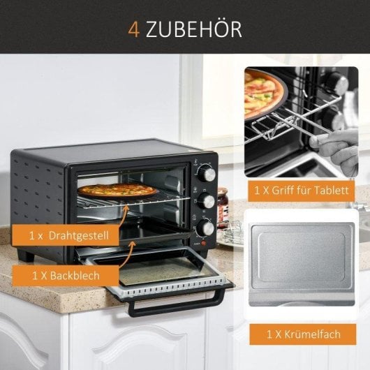 Horno Sobremesa Blossom 21L 46cm 1400W 3 Modos Negro