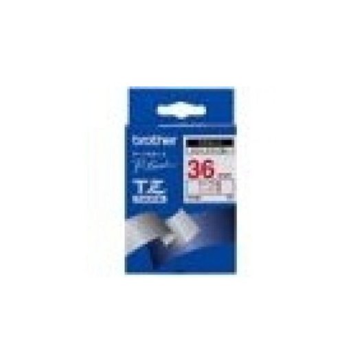 Cinta para impresora de etiquetas Brother TZ 36 mm Rojo sobre Blanco 8 m