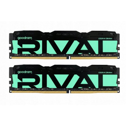 Memoria RAM Goodram Rival Radiant 16GB 2x8GB DDR4 3200MHz CL16 verde con radiator