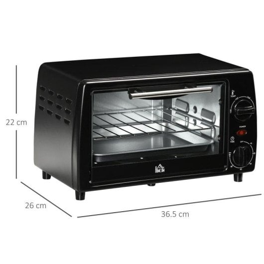 Horno Sobremesa Blossom 10L 36,5cm 750W 230ºC Temporizador Negro